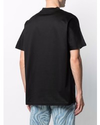 schwarzes T-Shirt mit einem V-Ausschnitt von Low Brand