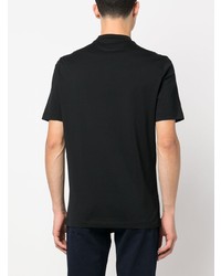 schwarzes T-Shirt mit einem V-Ausschnitt von Brunello Cucinelli