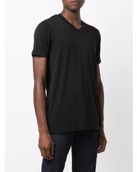 schwarzes T-Shirt mit einem V-Ausschnitt von Tom Ford