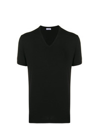 schwarzes T-Shirt mit einem V-Ausschnitt von Dolce & Gabbana Underwear