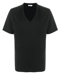 schwarzes T-Shirt mit einem V-Ausschnitt von Eleventy