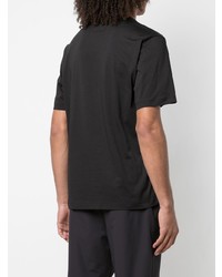 schwarzes T-Shirt mit einem V-Ausschnitt von 3.1 Phillip Lim