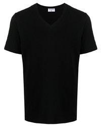 schwarzes T-Shirt mit einem V-Ausschnitt von Filippa K