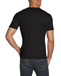schwarzes T-Shirt mit einem V-Ausschnitt von GARCIA