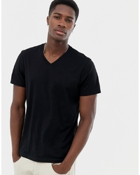 schwarzes T-Shirt mit einem V-Ausschnitt von J.Crew Mercantile
