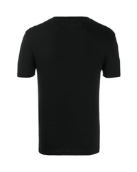 schwarzes T-Shirt mit einem V-Ausschnitt von Balmain