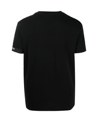 schwarzes T-Shirt mit einem V-Ausschnitt von DSQUARED2