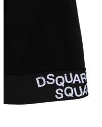 schwarzes T-Shirt mit einem V-Ausschnitt von DSQUARED2