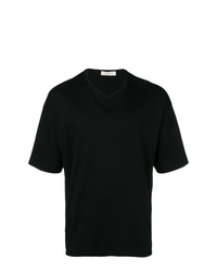 schwarzes T-Shirt mit einem V-Ausschnitt von MACKINTOSH