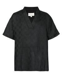 schwarzes T-Shirt mit einem V-Ausschnitt von Onefifteen