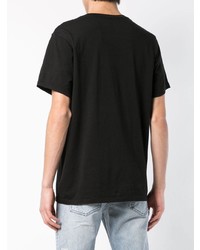 schwarzes T-Shirt mit einem V-Ausschnitt von SAVE KHAKI UNITED