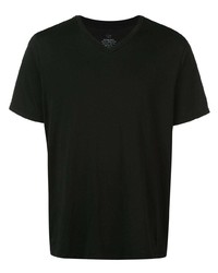 schwarzes T-Shirt mit einem V-Ausschnitt von SAVE KHAKI UNITED