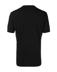 schwarzes T-Shirt mit einem V-Ausschnitt von Dolce & Gabbana Underwear