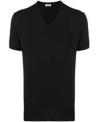 schwarzes T-Shirt mit einem V-Ausschnitt von Dolce & Gabbana Underwear