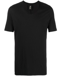 schwarzes T-Shirt mit einem V-Ausschnitt von Thom Krom
