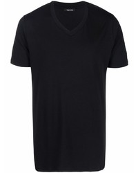 schwarzes T-Shirt mit einem V-Ausschnitt von Tom Ford