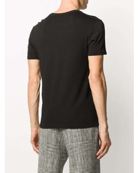 schwarzes T-Shirt mit einem V-Ausschnitt von Tom Ford