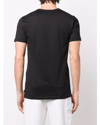 schwarzes T-Shirt mit einem V-Ausschnitt von Brioni