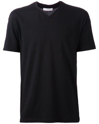 schwarzes T-Shirt mit einem V-Ausschnitt von Versace