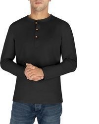 schwarzes T-shirt mit einer Knopfleiste von normani