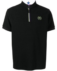 schwarzes T-shirt mit einer Knopfleiste von Shanghai Tang