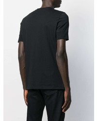 schwarzes T-shirt mit einer Knopfleiste von Tom Ford