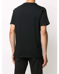 schwarzes T-shirt mit einer Knopfleiste von Zadig & Voltaire
