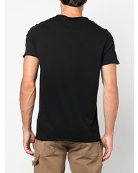 schwarzes T-shirt mit einer Knopfleiste von Zadig & Voltaire