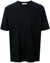 schwarzes T-shirt mit geometrischem Muster