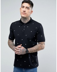 schwarzes T-shirt mit Paisley-Muster