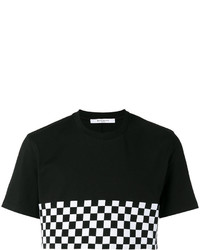 schwarzes T-shirt mit Schottenmuster von Givenchy