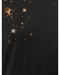 schwarzes T-shirt mit Sternenmuster von Stella McCartney