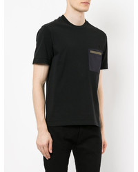 schwarzes T-shirt von Cerruti