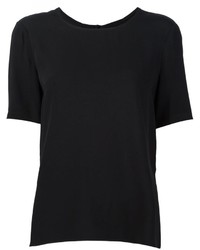 schwarzes T-shirt von ADAM by Adam Lippes