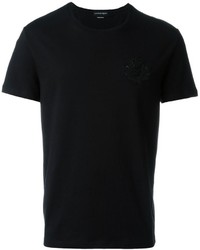 schwarzes T-shirt von Alexander McQueen