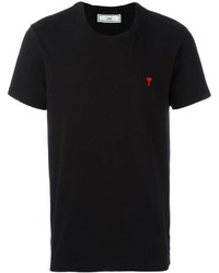 schwarzes T-shirt von AMI Alexandre Mattiussi