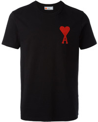 schwarzes T-shirt von AMI Alexandre Mattiussi