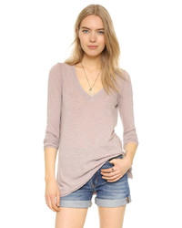 schwarzes T-shirt von Free People