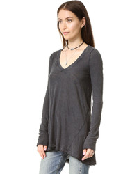 schwarzes T-shirt von Free People