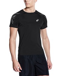 schwarzes T-shirt von Asics