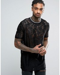 schwarzes T-shirt von Asos