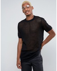 schwarzes T-shirt von Asos