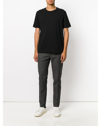 schwarzes T-shirt von Jil Sander