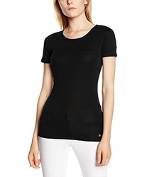 schwarzes T-shirt von Benetton