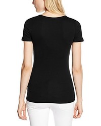 schwarzes T-shirt von Benetton