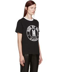 schwarzes T-shirt von Hood by Air