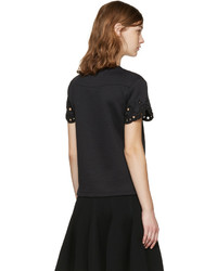 schwarzes T-shirt von Carven