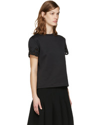 schwarzes T-shirt von Carven