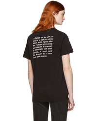 schwarzes T-shirt von Vetements