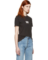 schwarzes T-shirt von Vetements